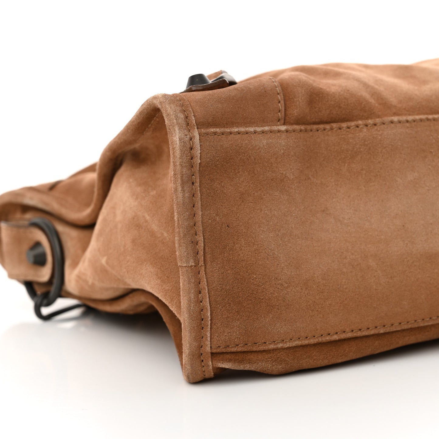 Suede Calfskin Classic Hardware Small Le City Camel