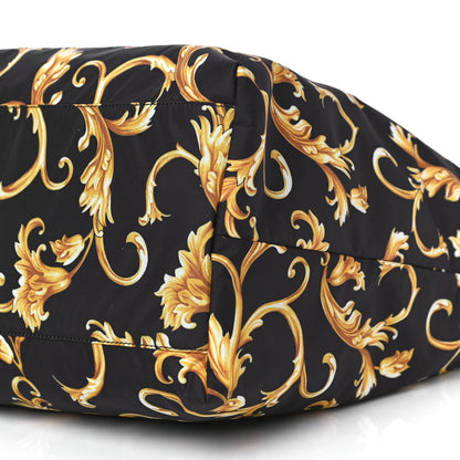 Versace Nylon Baroque Print Tote Black 11 of 11