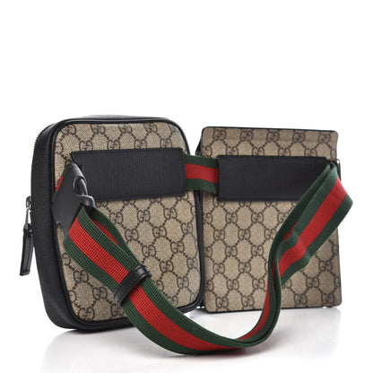 Gucci GG Supreme Monogram Web Belt Bag Black 3 of 9
