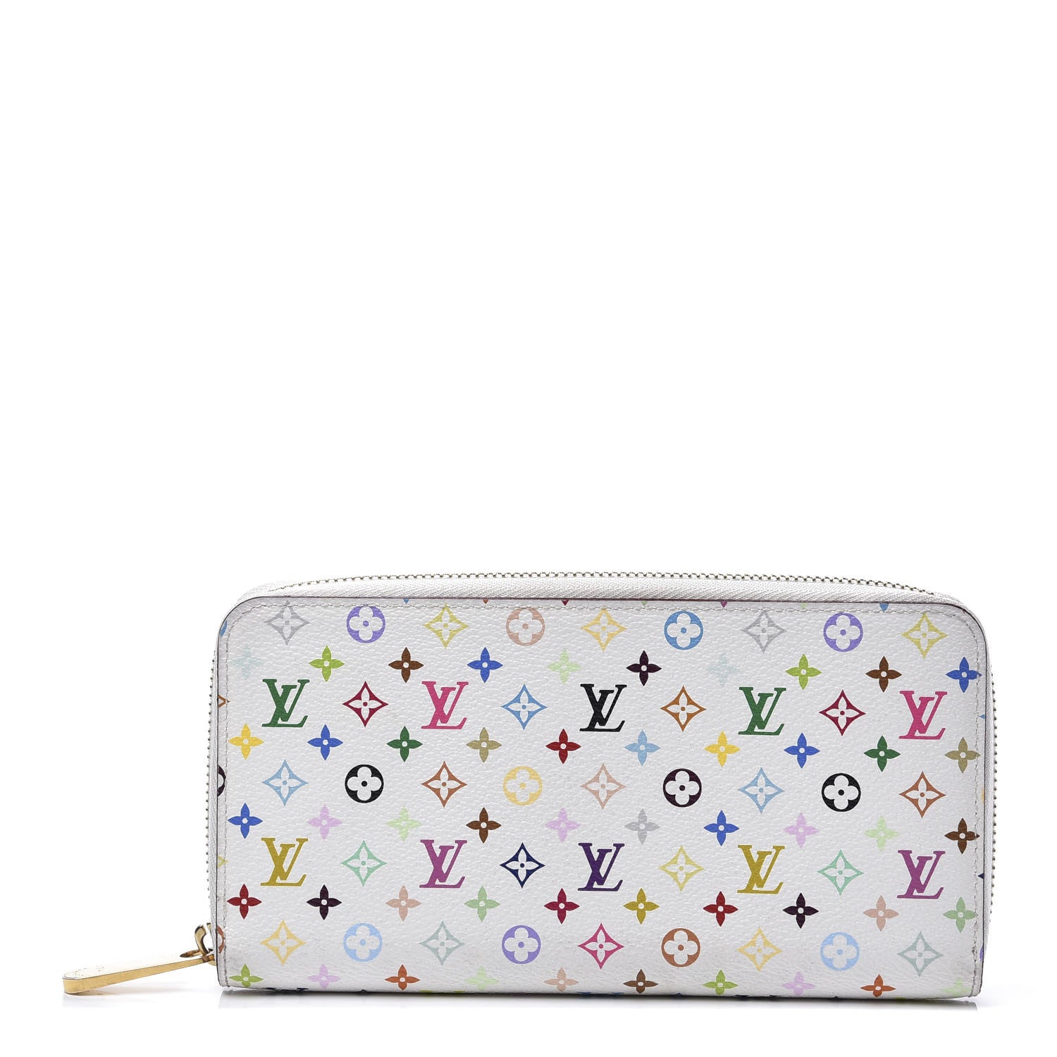 Louis Vuitton Monogram Multicolor Zippy Wallet White Litchi 1 of 8