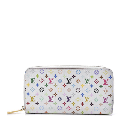 Louis Vuitton Monogram Multicolor Zippy Wallet White Litchi 1 of 8