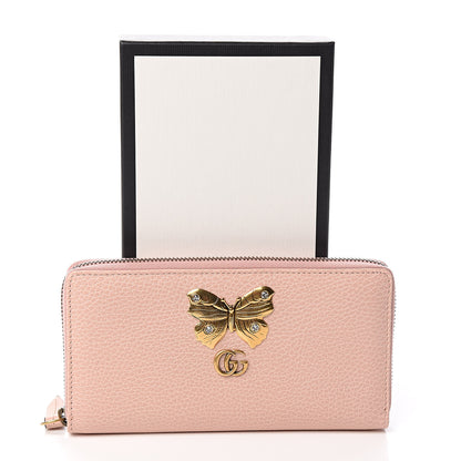 Gucci Calfskin Butterfly Farfalla Zip Around Wallet Perfect Pink 8 of 8