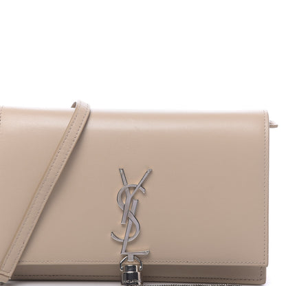 Saint Laurent Smooth Calfskin Classic Monogram Kate Tassel Chain Wallet Nude Powder 12 of 13