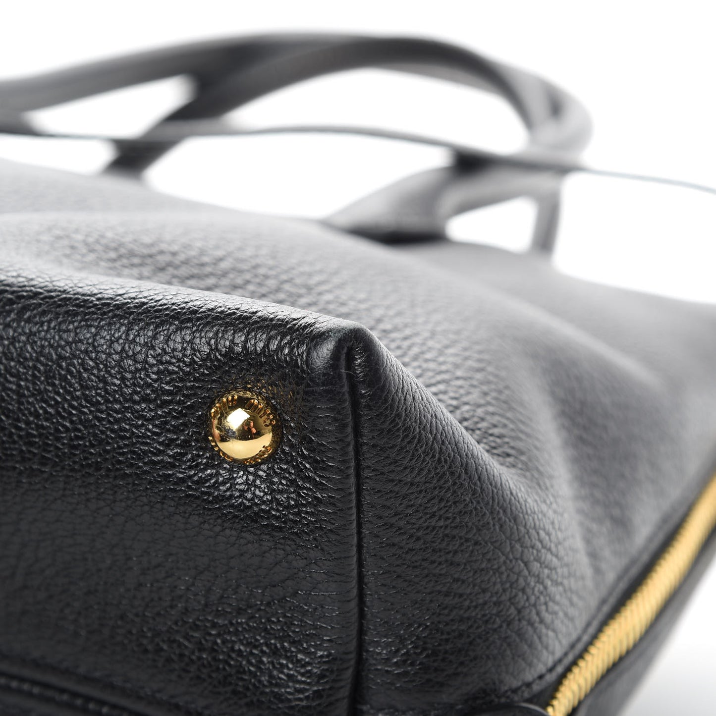 Goatskin Madras Zip Tote Black