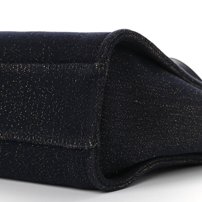 Chanel Lurex Canvas Small Deauville Tote Navy Blue Gold 10 of 10