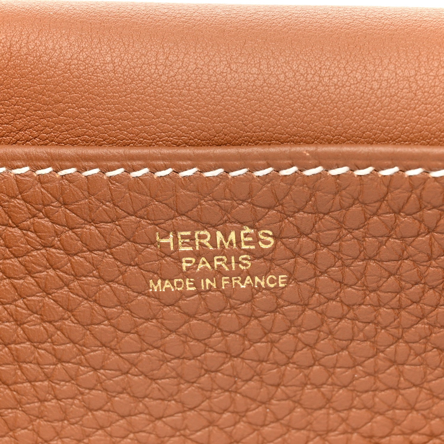 Hermes Taurillon Clemence Halzan 25 Gold 6 of 9