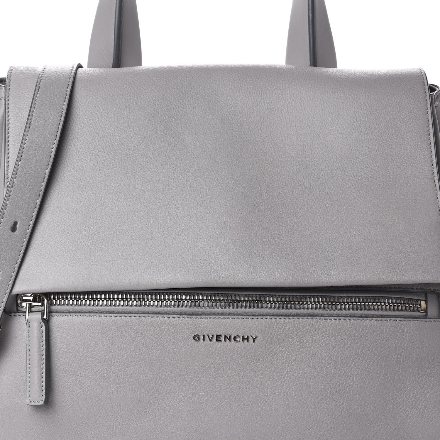 Givenchy Grained Calfskin Medium Pandora Pure Flap Bag Pearl Grey 10 of 10