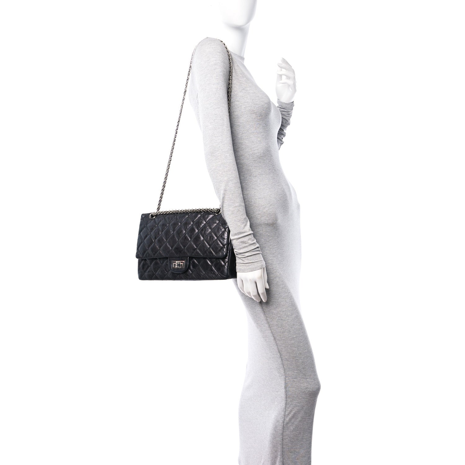 Chanel Aged Calfskin Quilted 2.55 Reissue 227 Flap Black 2 of 12