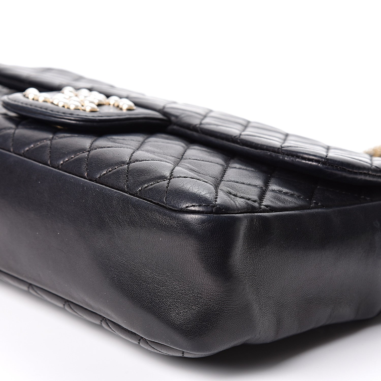 Chanel Lambskin Quilted Medium Westminster Pearl Flap Black 12 of 12