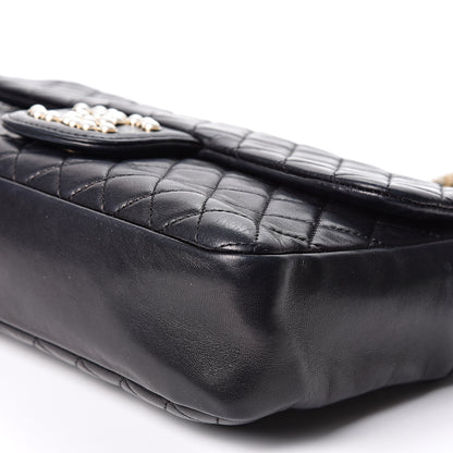 Chanel Lambskin Quilted Medium Westminster Pearl Flap Black 12 of 12