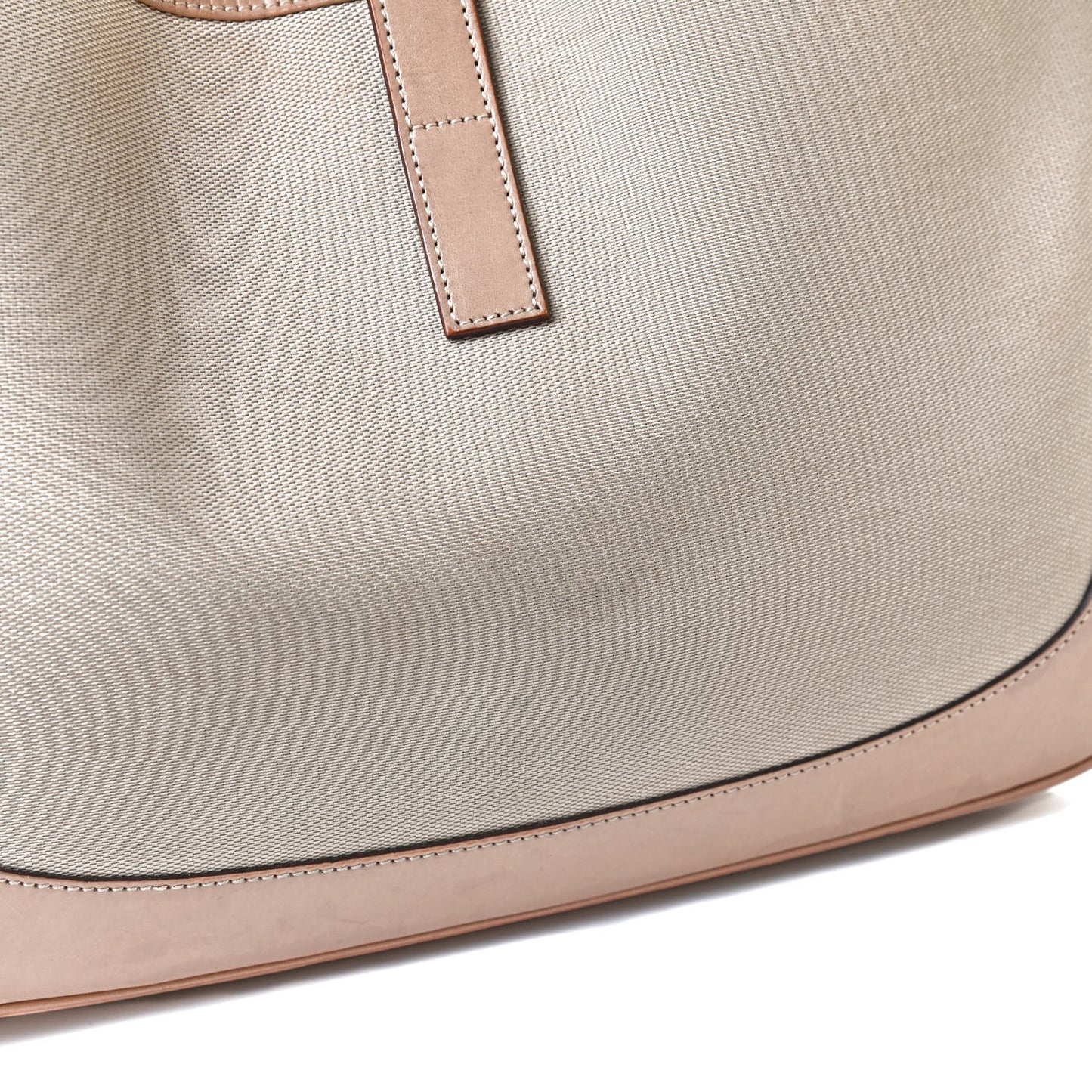 Canvas Calfskin Jackie O Hobo Beige