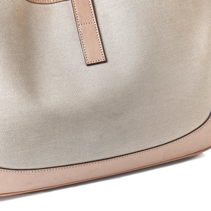 Gucci Canvas Calfskin Jackie O Hobo Beige 13 of 25