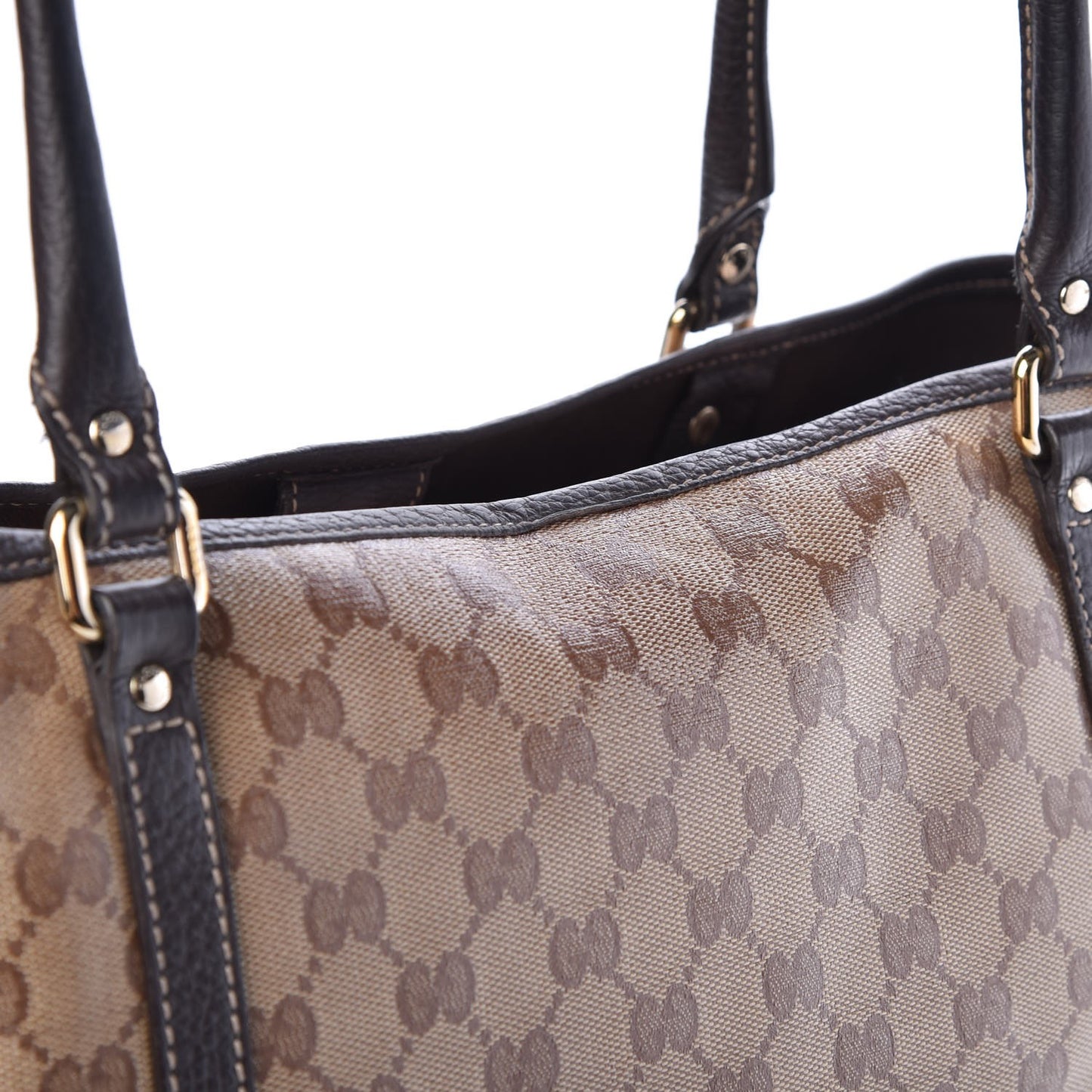 Crystal Monogram Medium Joy Tote Beige Ebony Testa di Moro