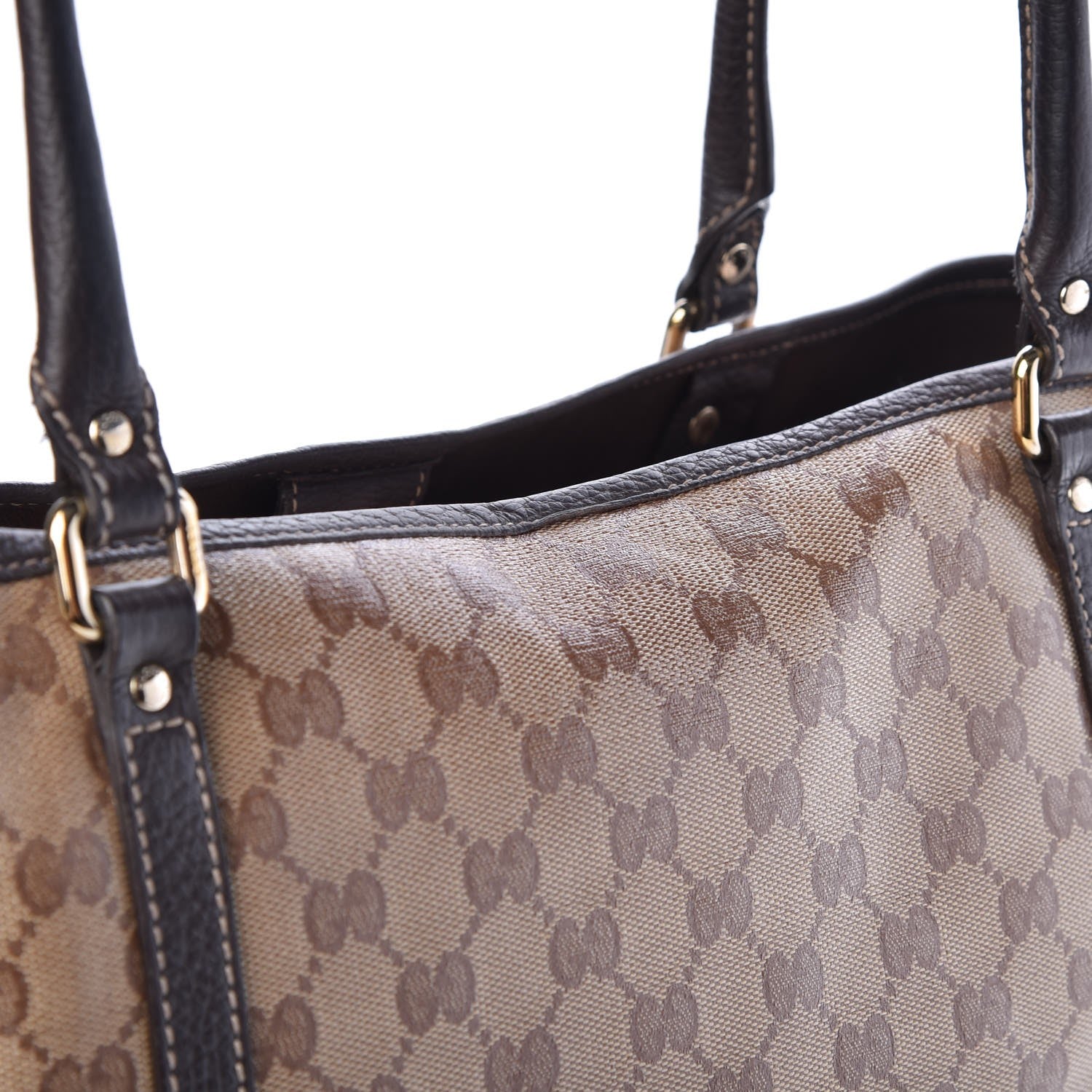 Gucci Crystal Monogram Medium Joy Tote Beige Ebony Testa di Moro 12 of 12