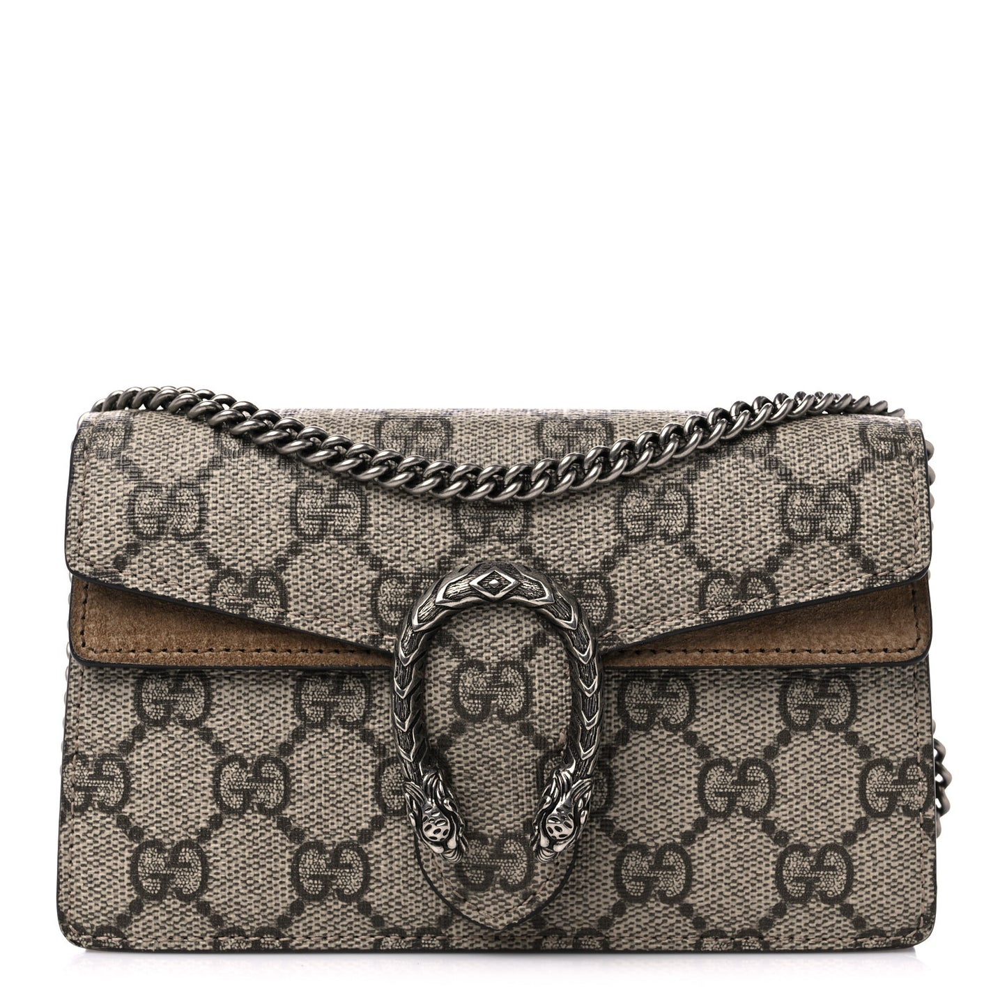GG Supreme Monogram Super Mini Dionysus Shoulder Bag Taupe