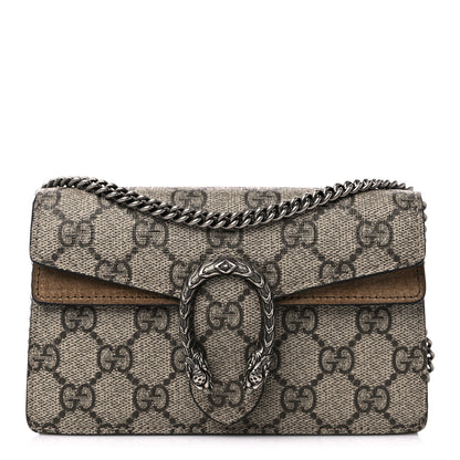 Gucci GG Supreme Monogram Super Mini Dionysus Shoulder Bag Taupe 1 of 11