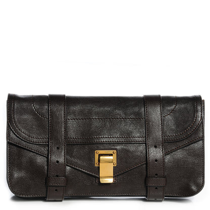 Proenza Schouler Lux Leather PS1 Pochette Clutch Dark Chocolate 1 of 11