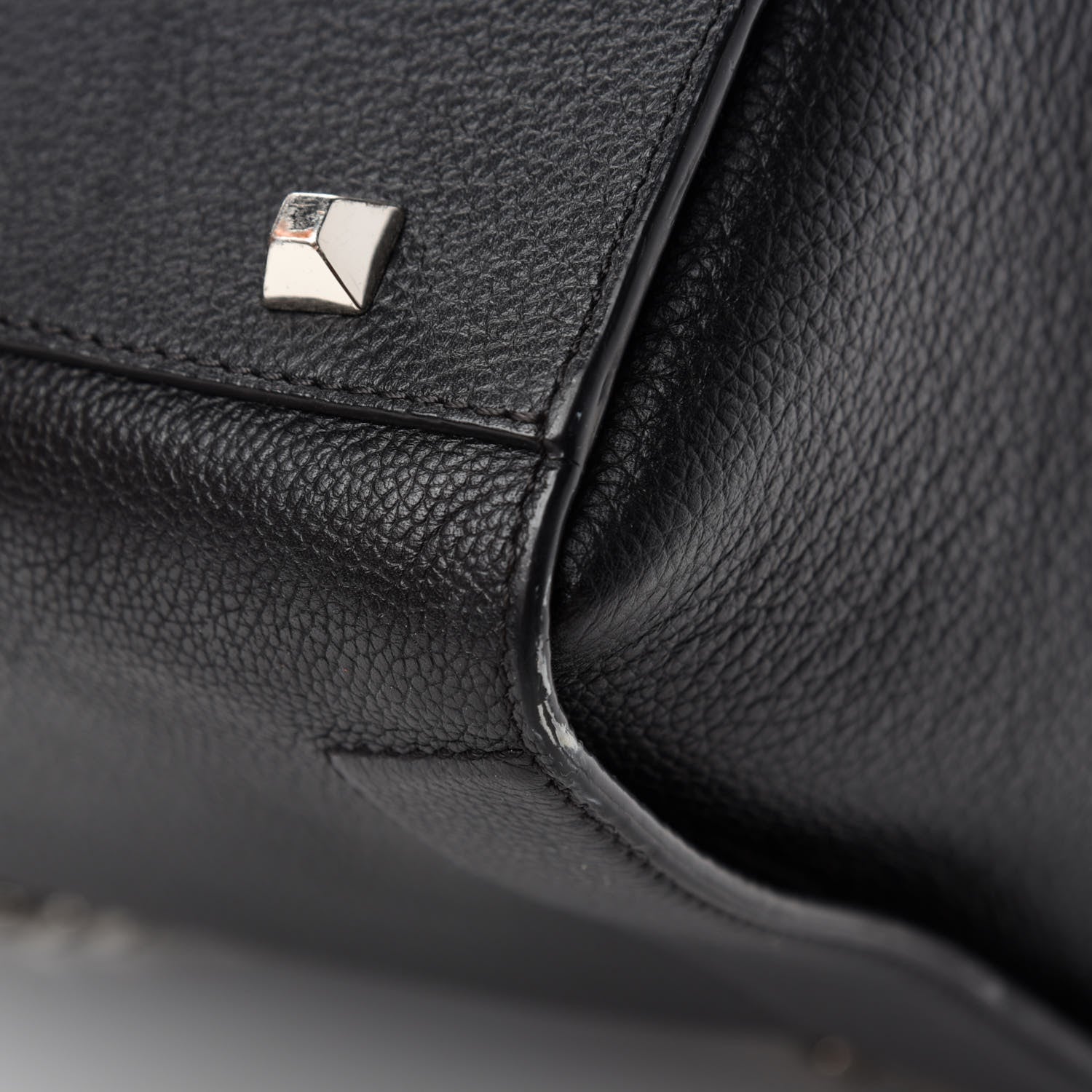 MCM Grained Calfskin Large Catherine Studs Tote Black 9 of 13