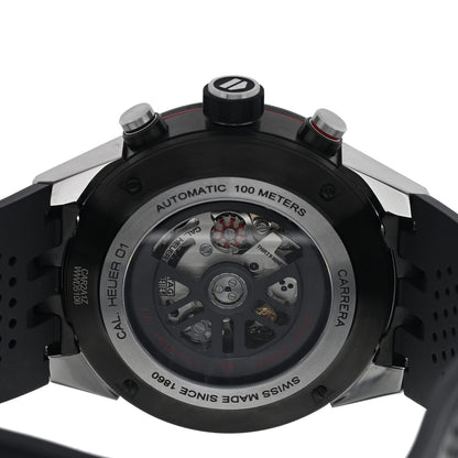Tag Heuer Stainless Steel 45mm Carrera Chronograph Automatic Watch Black CAR2A1Z 4 of 5