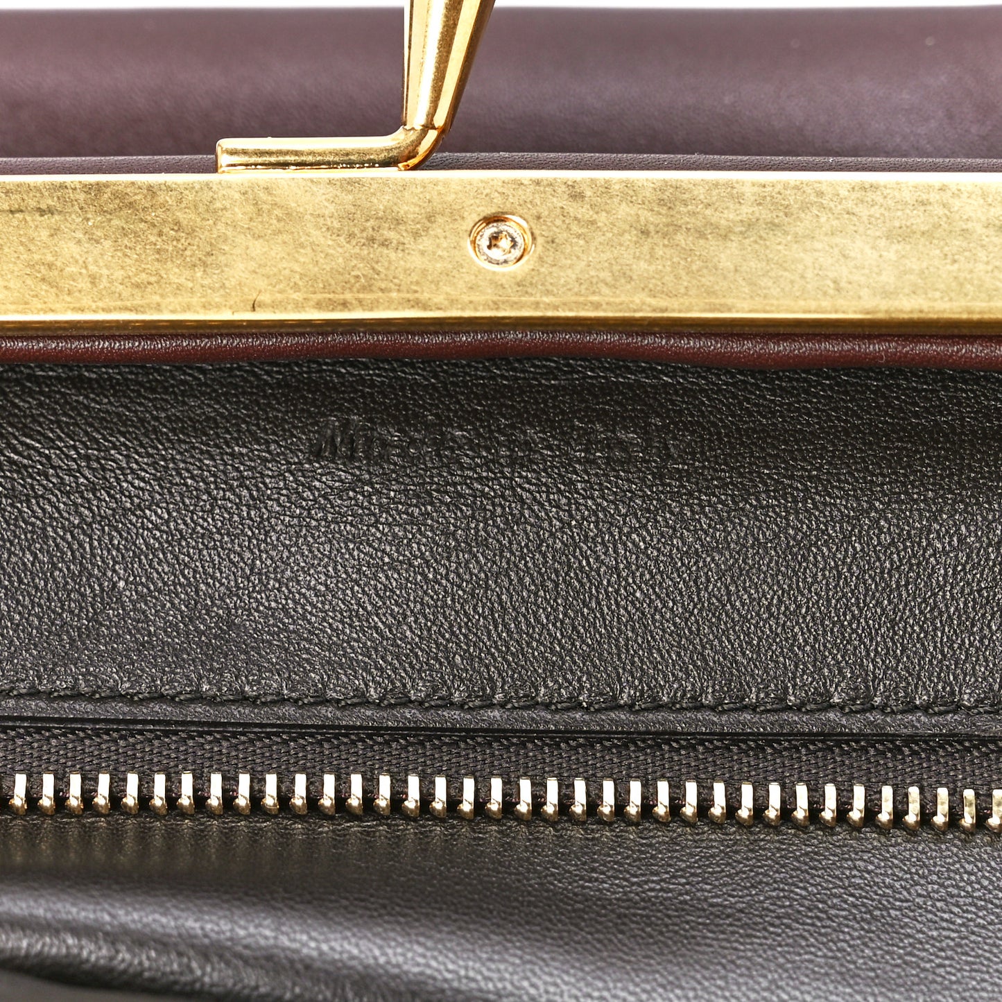 Calfskin Medium Purse Bag Dark Brown
