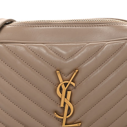 Saint Laurent Calfskin Matelasse Monogram Lou Camera Bag Dark Beige 8 of 11
