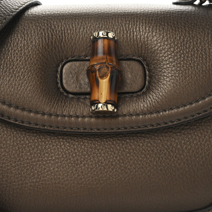 Gucci Metallic Calfskin Medium New Bamboo Top Handle Bag Bronze 8 of 10