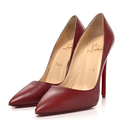 Christian Louboutin Nappa Pigalle Follies Pumps 37 Burgundy 3 of 9