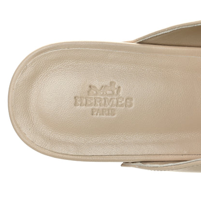 Hermes Calfskin Carlotta Mules 40 Hetre 6 of 7
