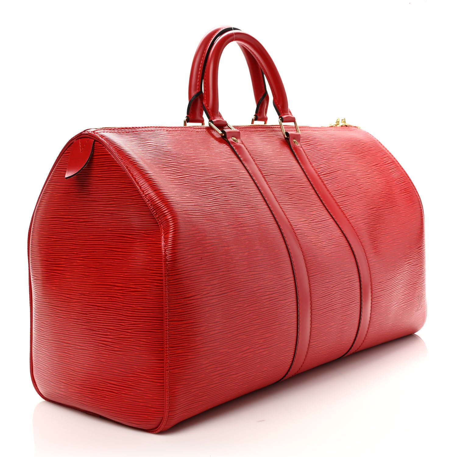 Louis Vuitton Epi Keepall 45 Castillan Red 3 of 11