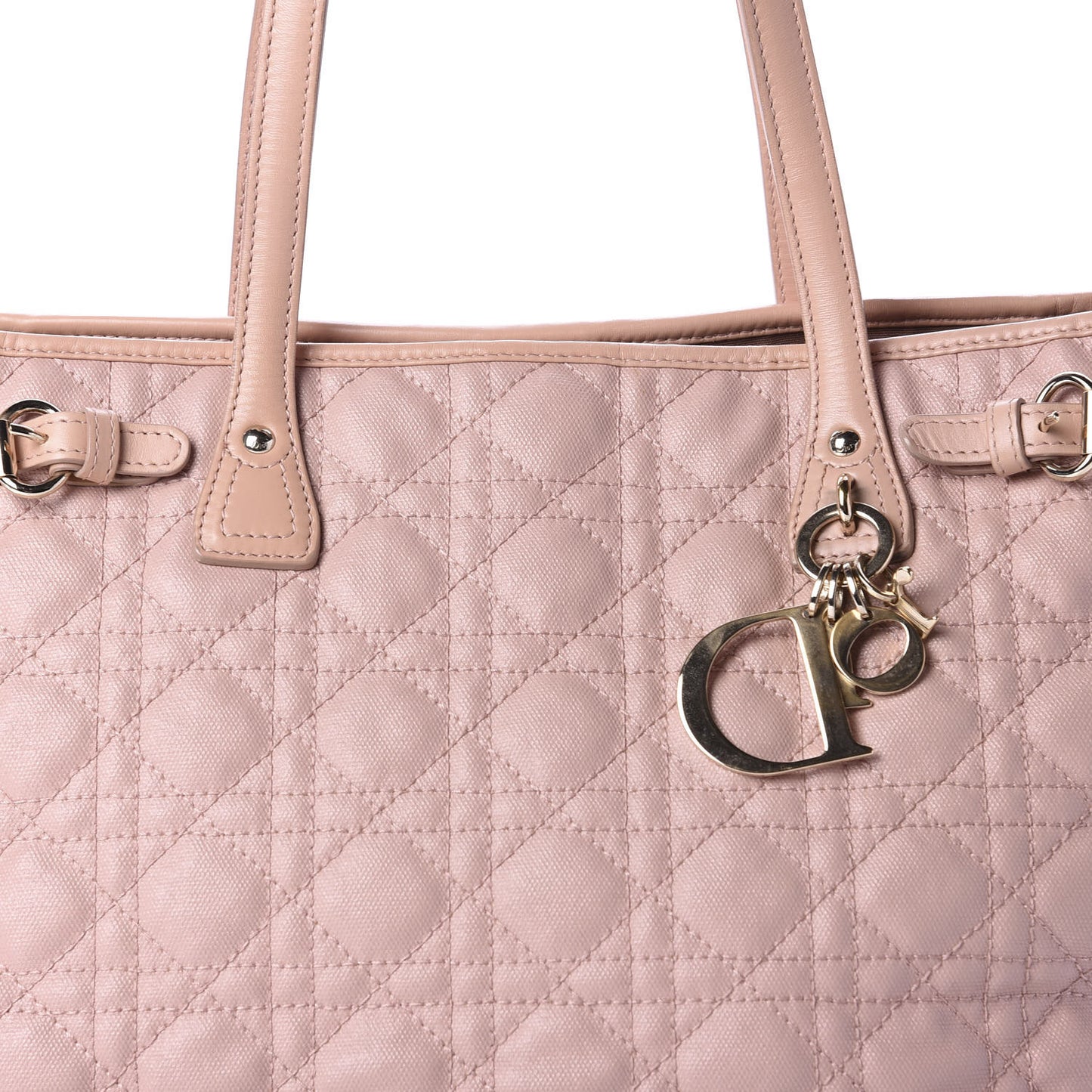 Coated Canvas Cannage Medium Panarea Tote Rosato