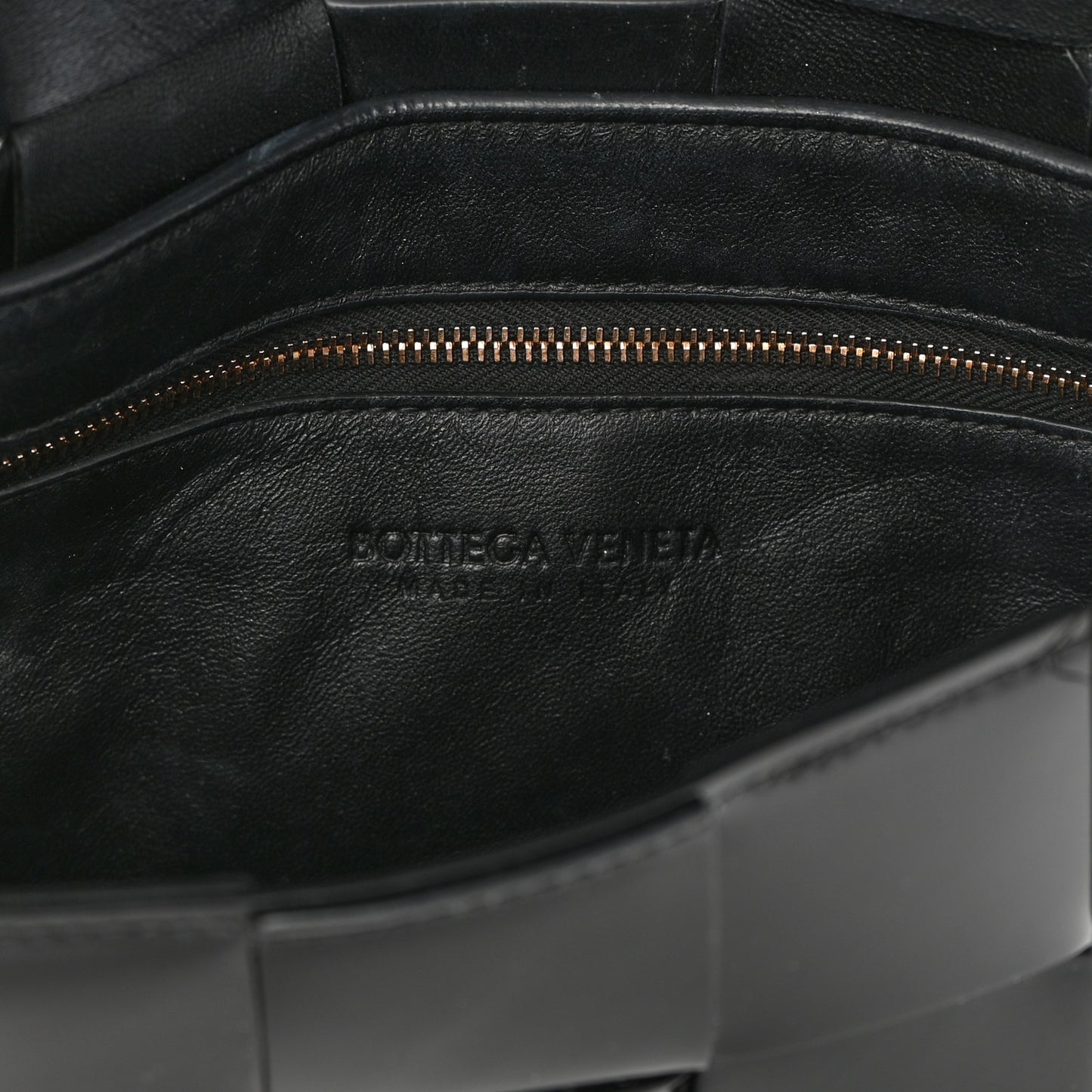 Patent Maxi Intrecciato Cassette Crossbody Bag Black