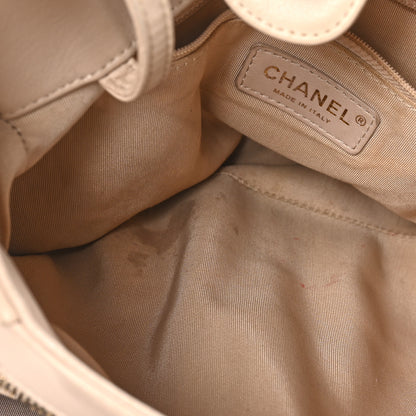 Chanel Calfskin Elaphe Stitched Large Chevron Chic Shopping Bag Beige 18 of 21