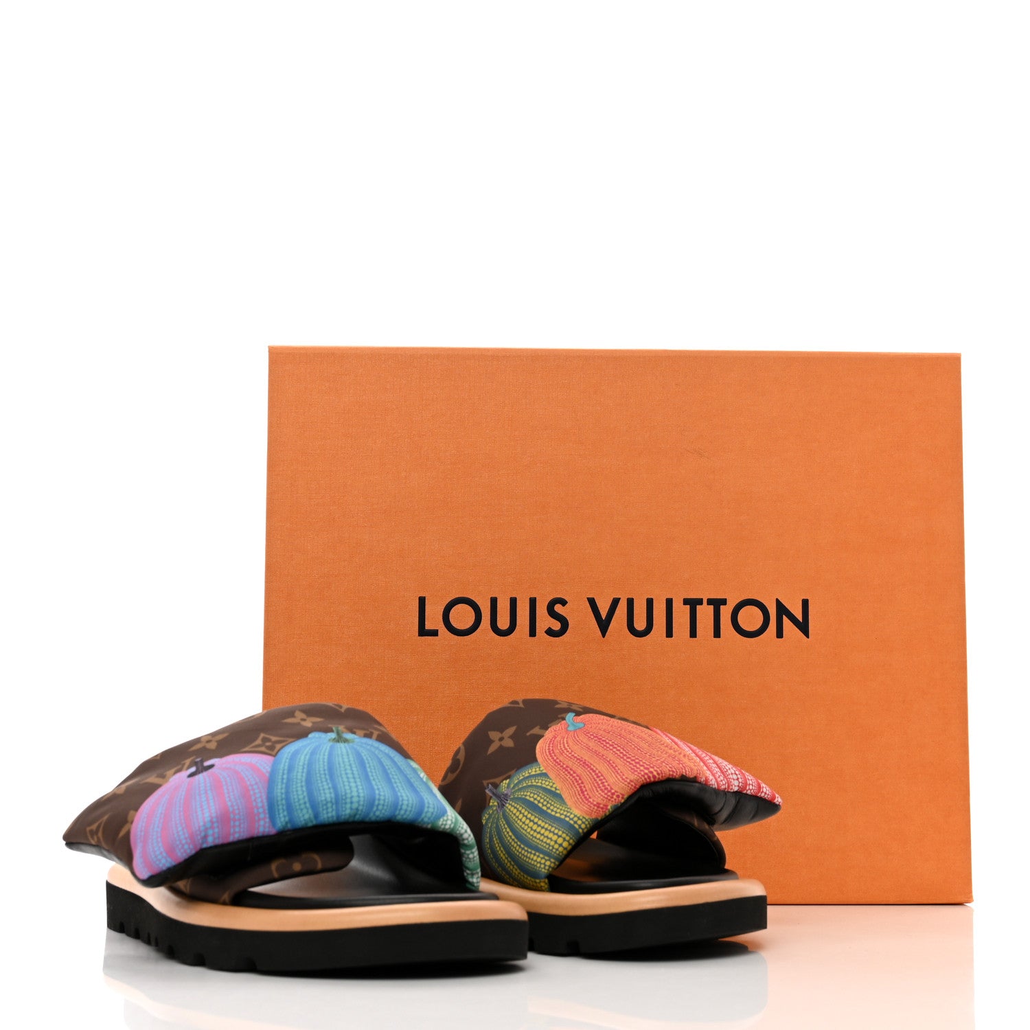 Louis Vuitton LV X YK Nylon Monogram Pumpkins Pool Pillow Comfort Mule 37 Multicolor 9 of 9