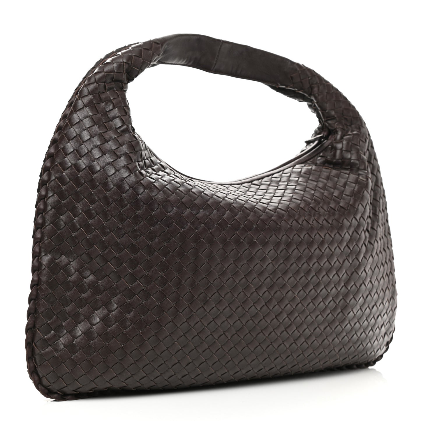 Nappa Intrecciato Large Veneta Hobo Ebano