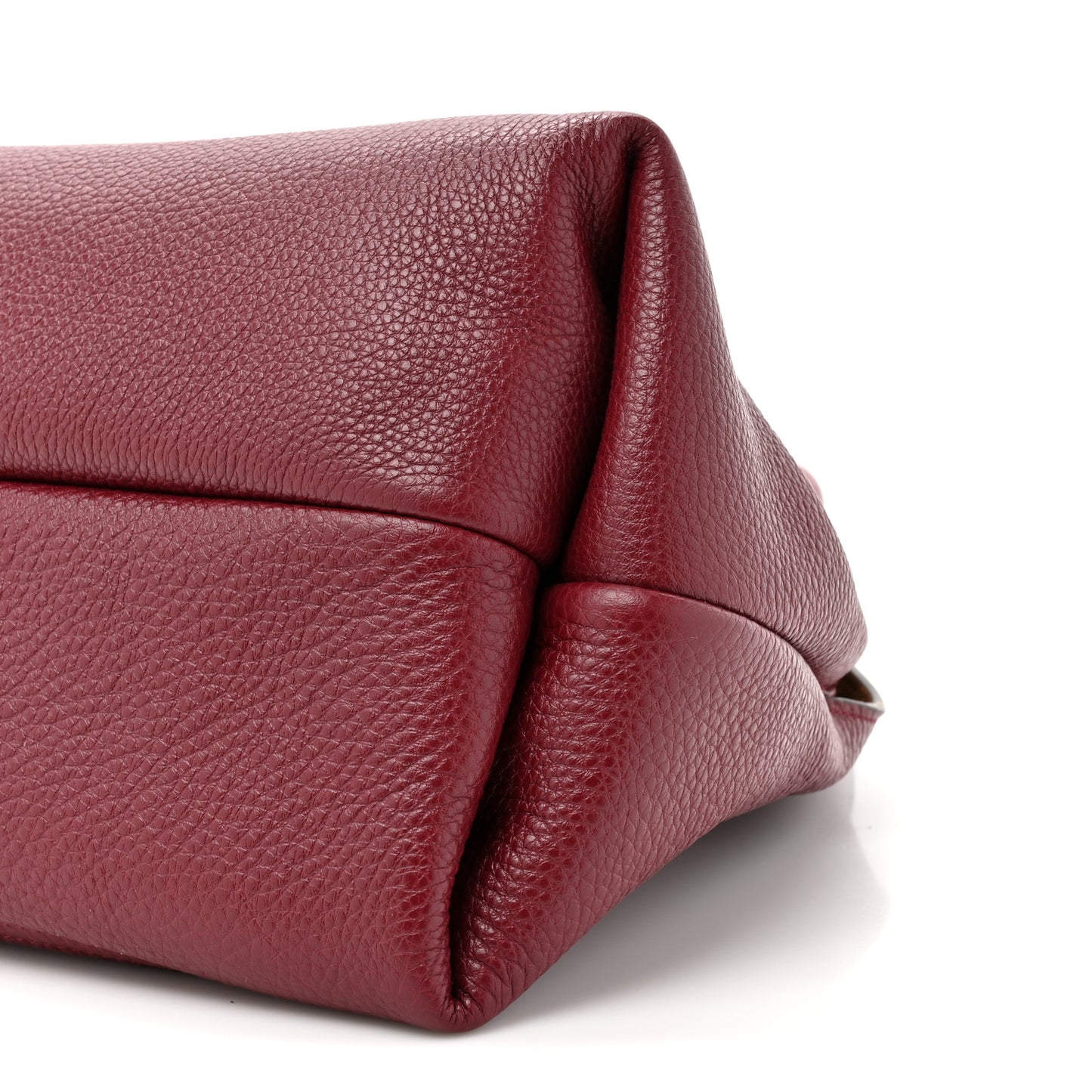 Grained Calfskin Softbit Medium Shoulder Bag Rosso Ancora