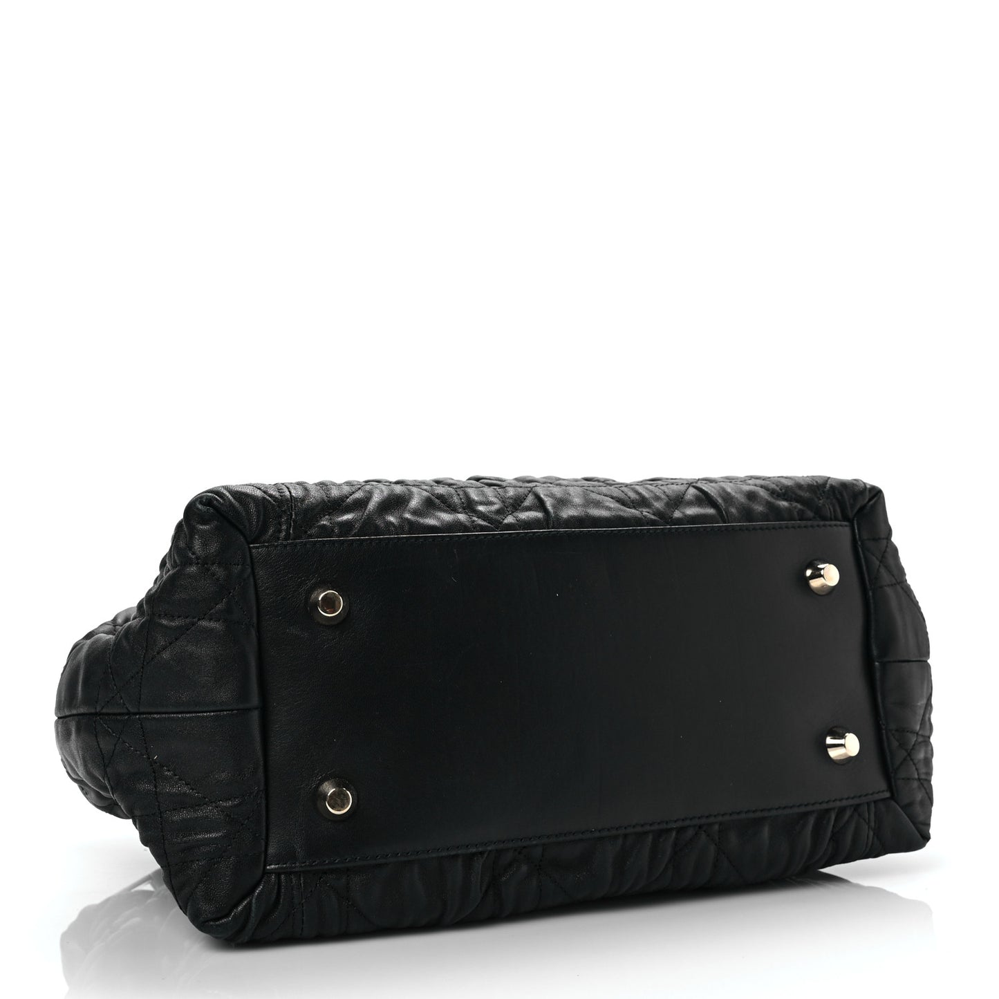 Gaufre Lambskin Cannage Delices Tote Black