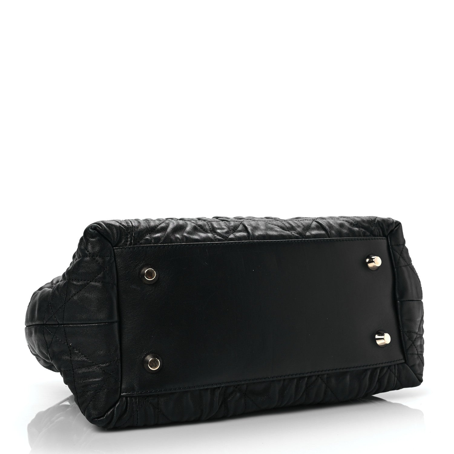 Christian Dior Gaufre Lambskin Cannage Delices Tote Black 3 of 6