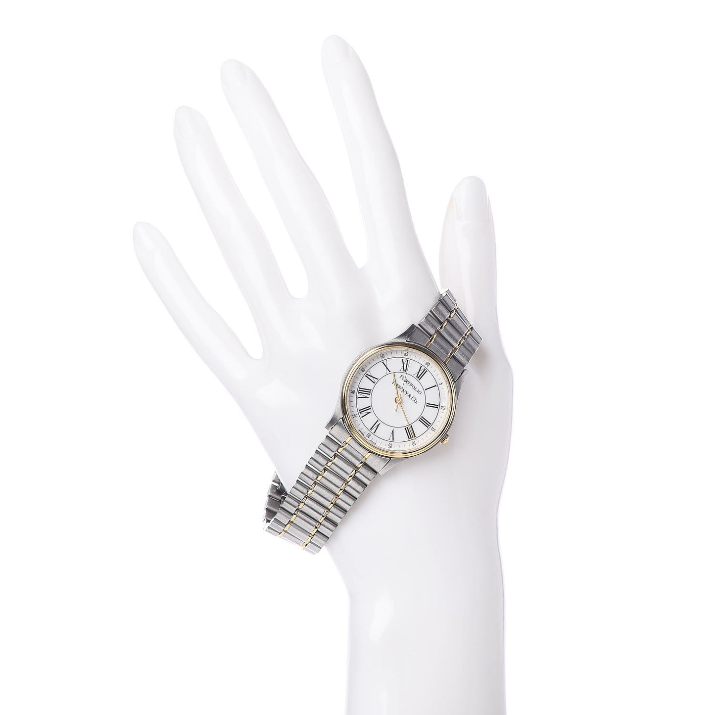 Stainless Steel 18K Yellow Gold 33mm Portfolio Quartz Watch