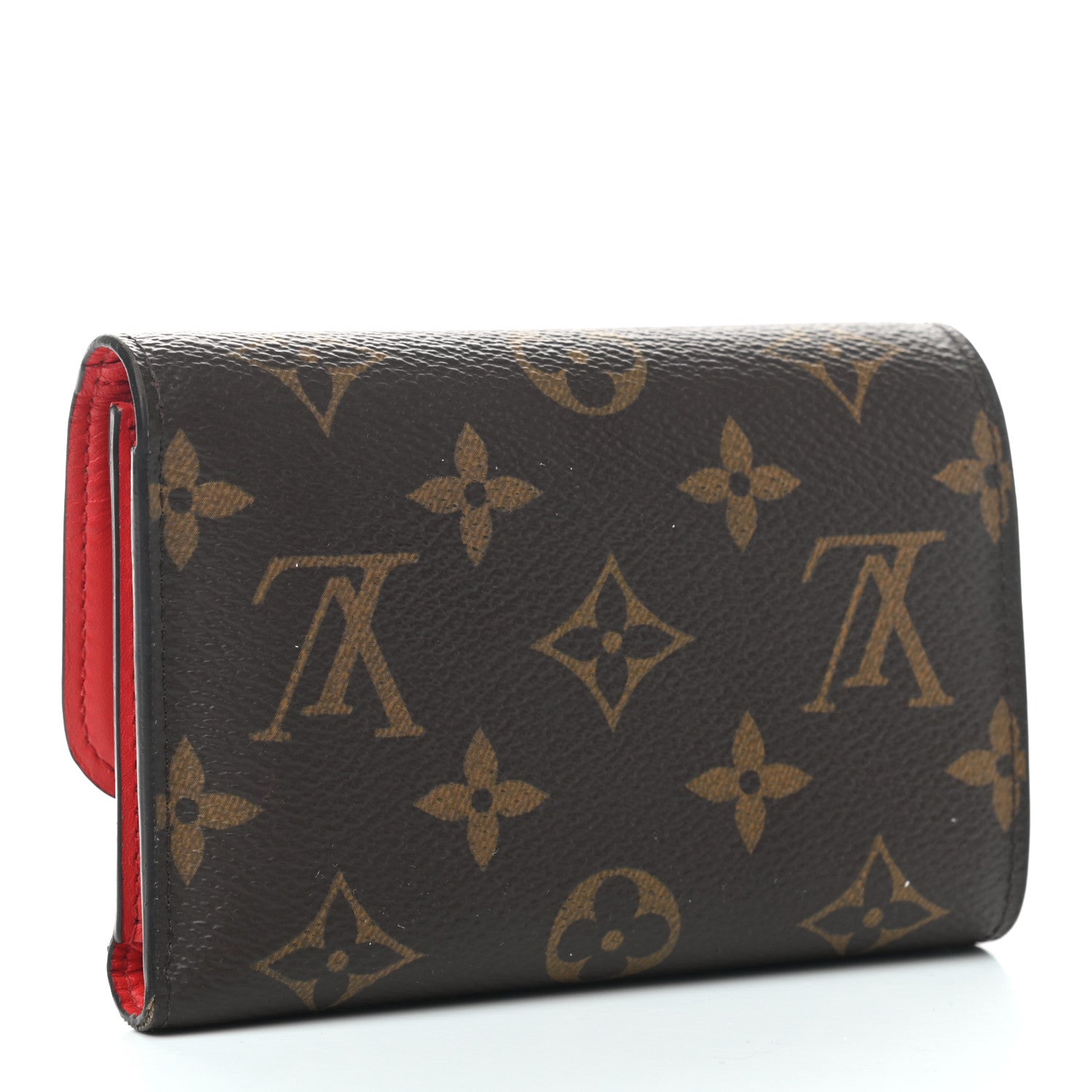 Louis Vuitton Monogram Flower Lock Compact Wallet Coquelicot 4 of 6