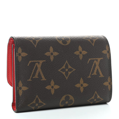 Louis Vuitton Monogram Flower Lock Compact Wallet Coquelicot 4 of 6