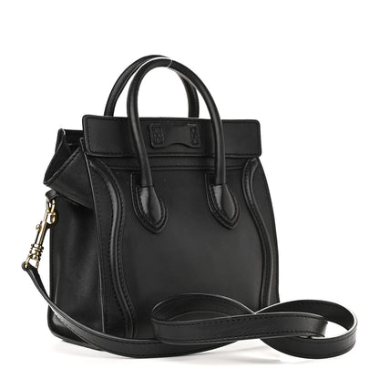 Celine Smooth Calfskin Nano Luggage Black 3 of 10