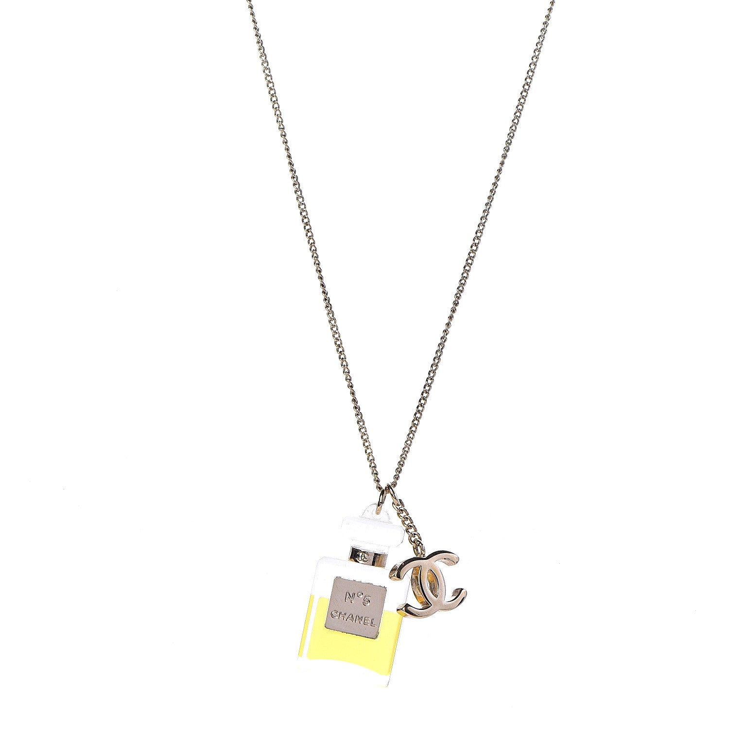 Chanel Resin Perfume Bottle CC Necklace 1 of 5