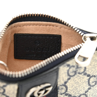 Gucci GG Supreme Monogram Web Ophidia Key Case Beige Blue 6 of 7