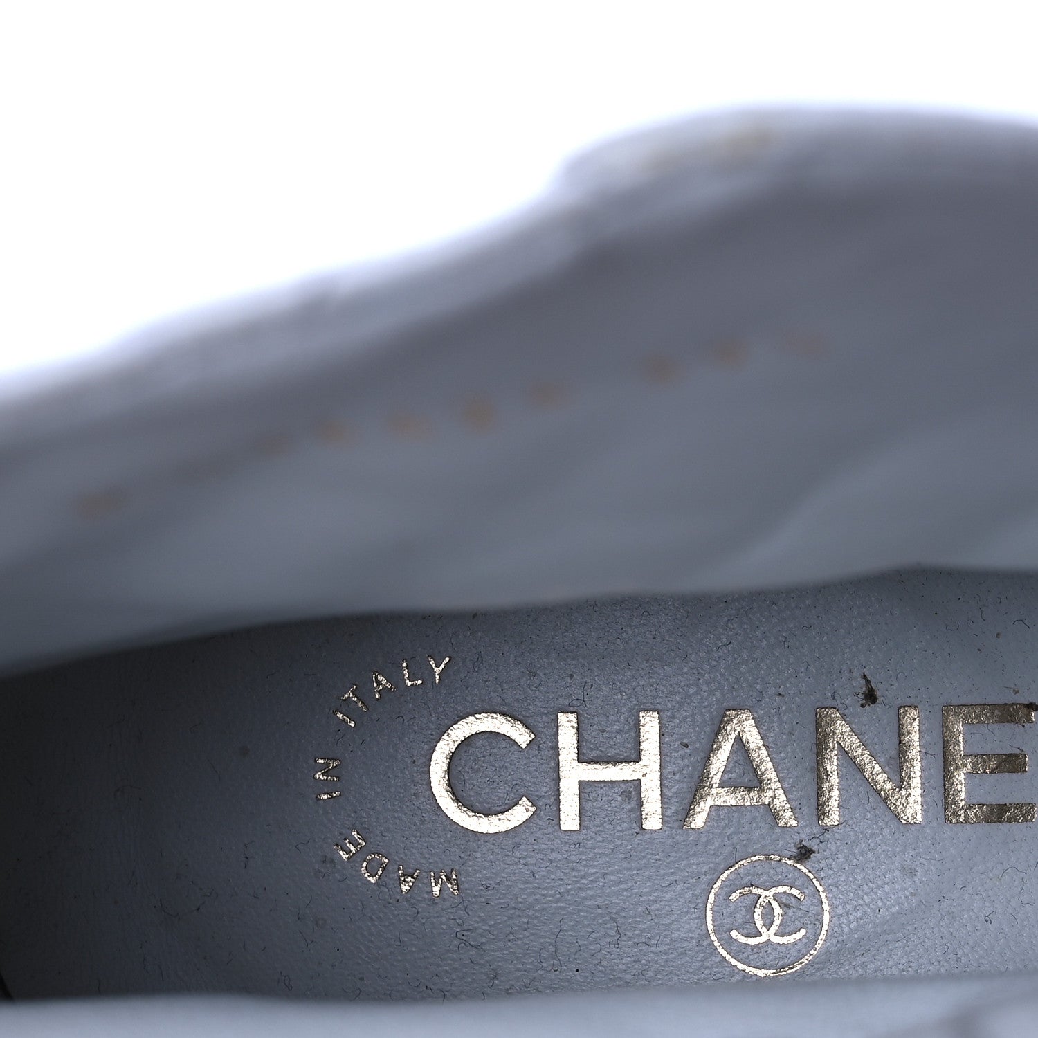 Chanel Shiny Lambskin Quilted Lace Up Combat Boots 39.5 White Black 10 of 18