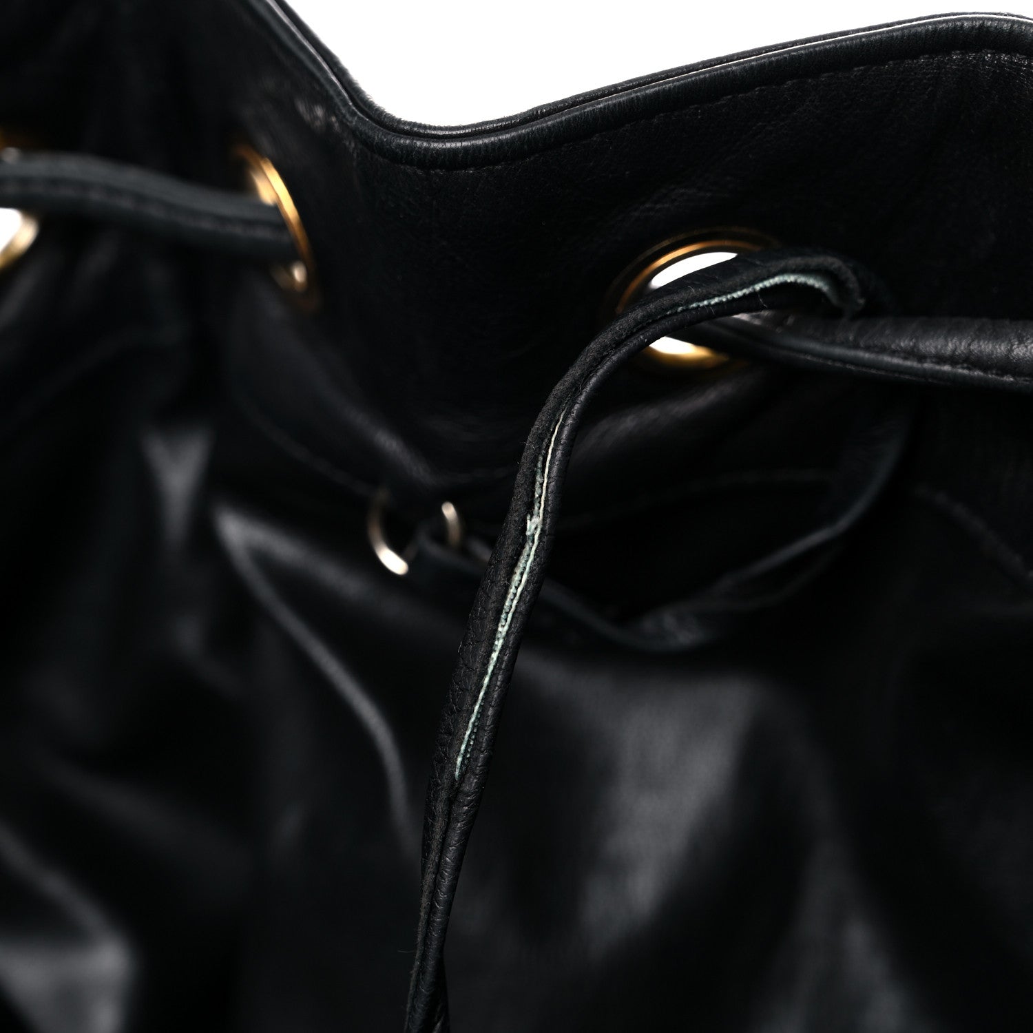 Chanel Lambskin Drawstring Sling Backpack Black 15 of 27
