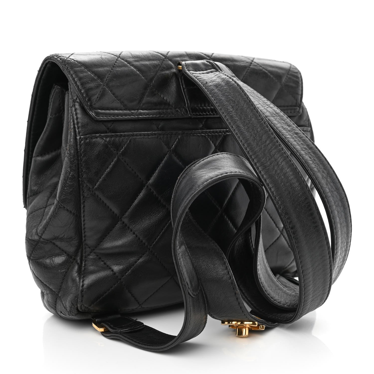 Chanel Lambskin Quilted Backpack Black 3 of 16