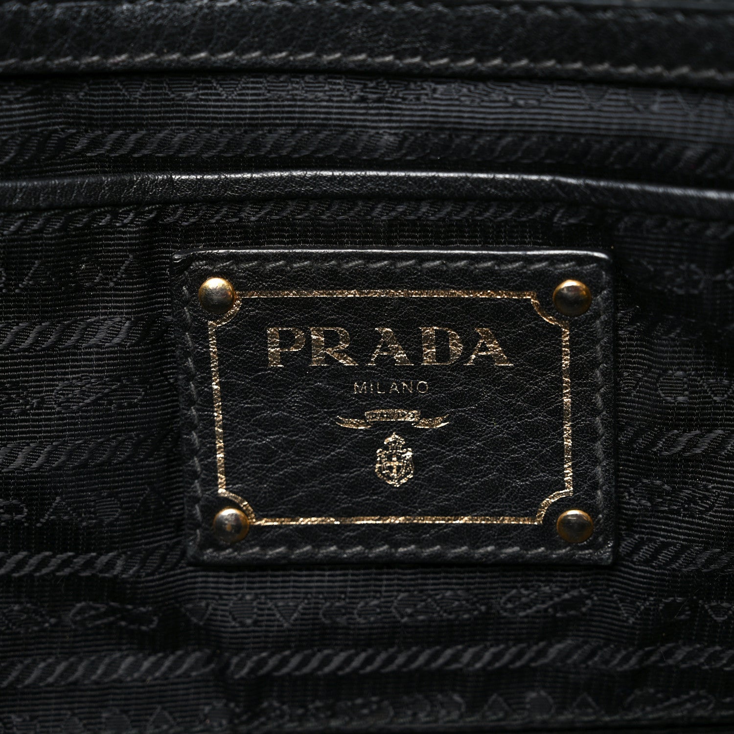 Prada Vitello Daino Tote Black 6 of 11