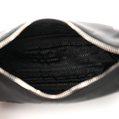 Prada Nylon Sequin Embellished Polka Dot Re-Edition 2005 Shoulder Bag Black 5 of 10