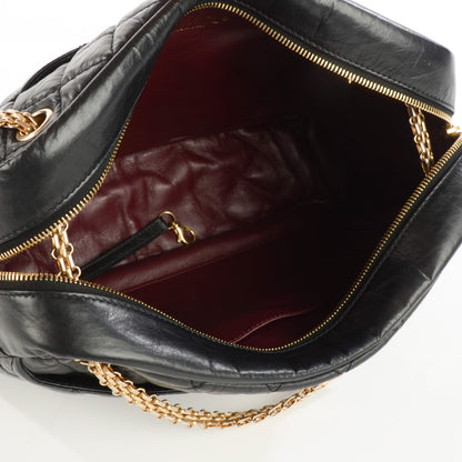 Chanel Aged Calfskin Quilted Large Reissue Camera Case Black 7 of 8