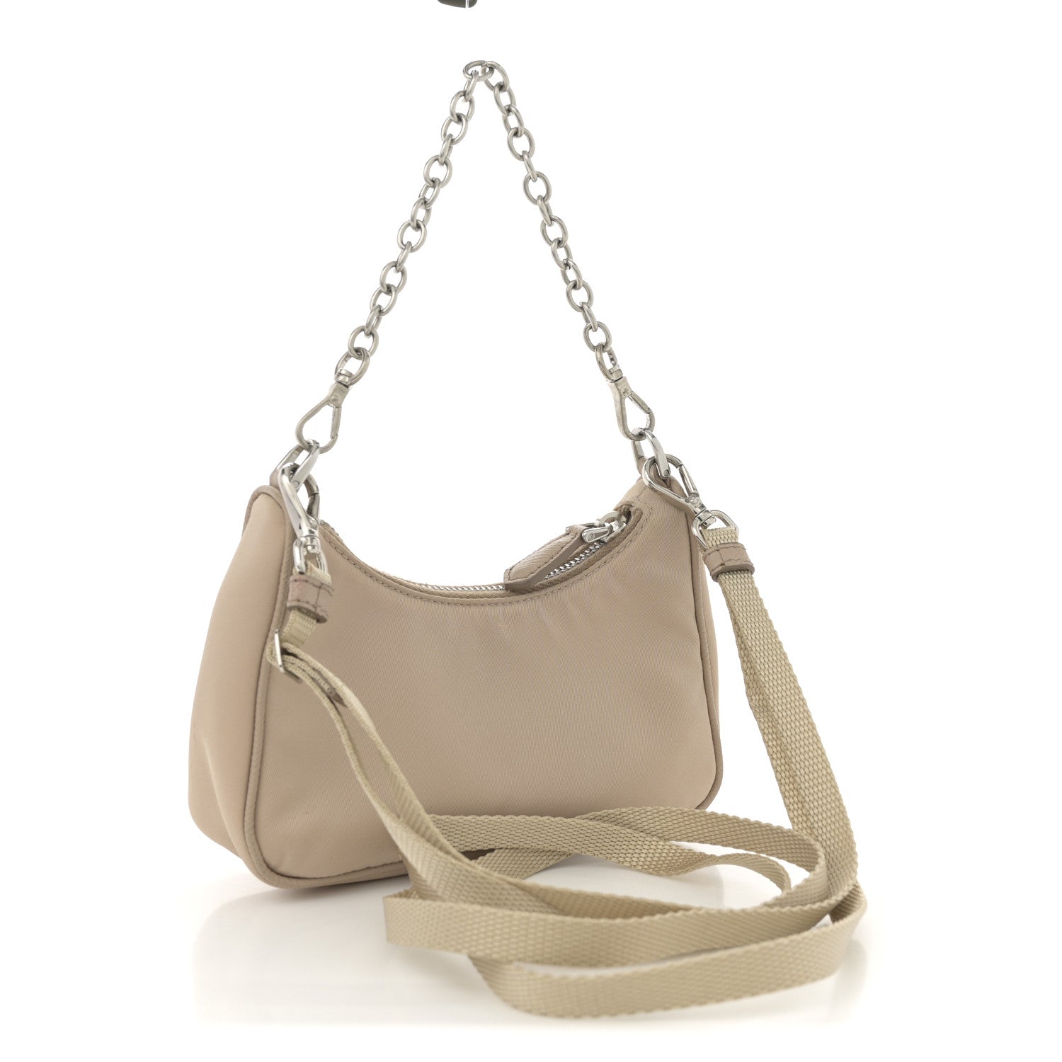 Prada Tessuto Nylon Saffiano Mini Re-Edition 2000 Shoulder Bag Cammeo 3 of 11